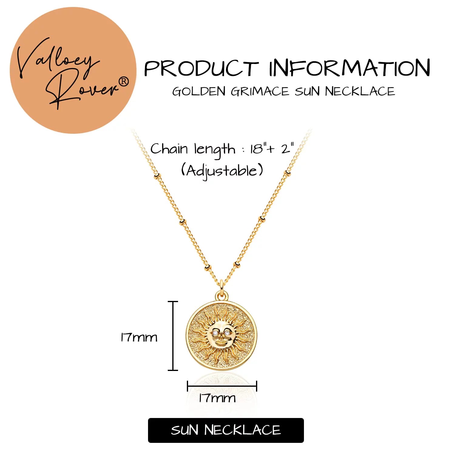 14K Gold Plated Vintage Circle Coin Retro Textured Medallion Disc Chunky Pendant Necklace for Women Jewelry